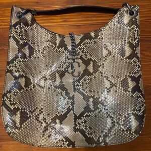 Authentic Jimmy Choo Python Skin Hobo bag real exotic skin magnetic closure
